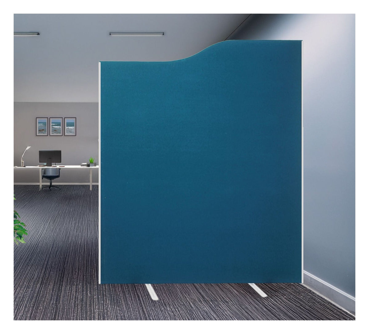 E Range Acoustic Floor Screen, Shaped Top