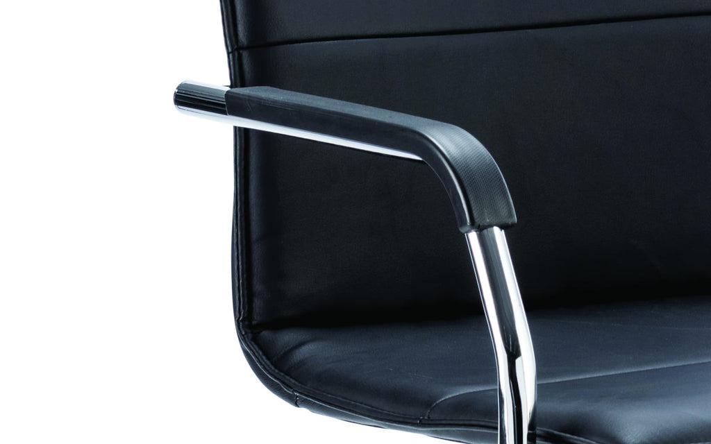 Echo Medium Back Leather Cantilever Visitor Chair, Special Offer, another view 1