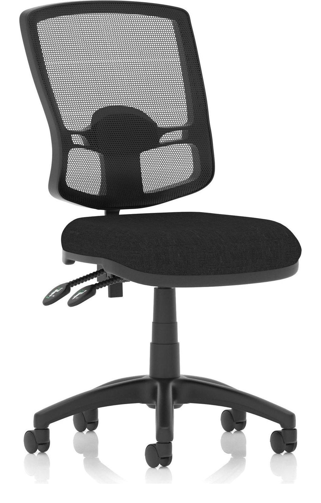 Eclipse Plus II Deluxe Mesh Back Task Operator Chair, black fabric, no draughtsman kit, no arms