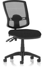 Eclipse Plus II Deluxe Mesh Back Task Operator Chair, black fabric, no draughtsman kit, no arms