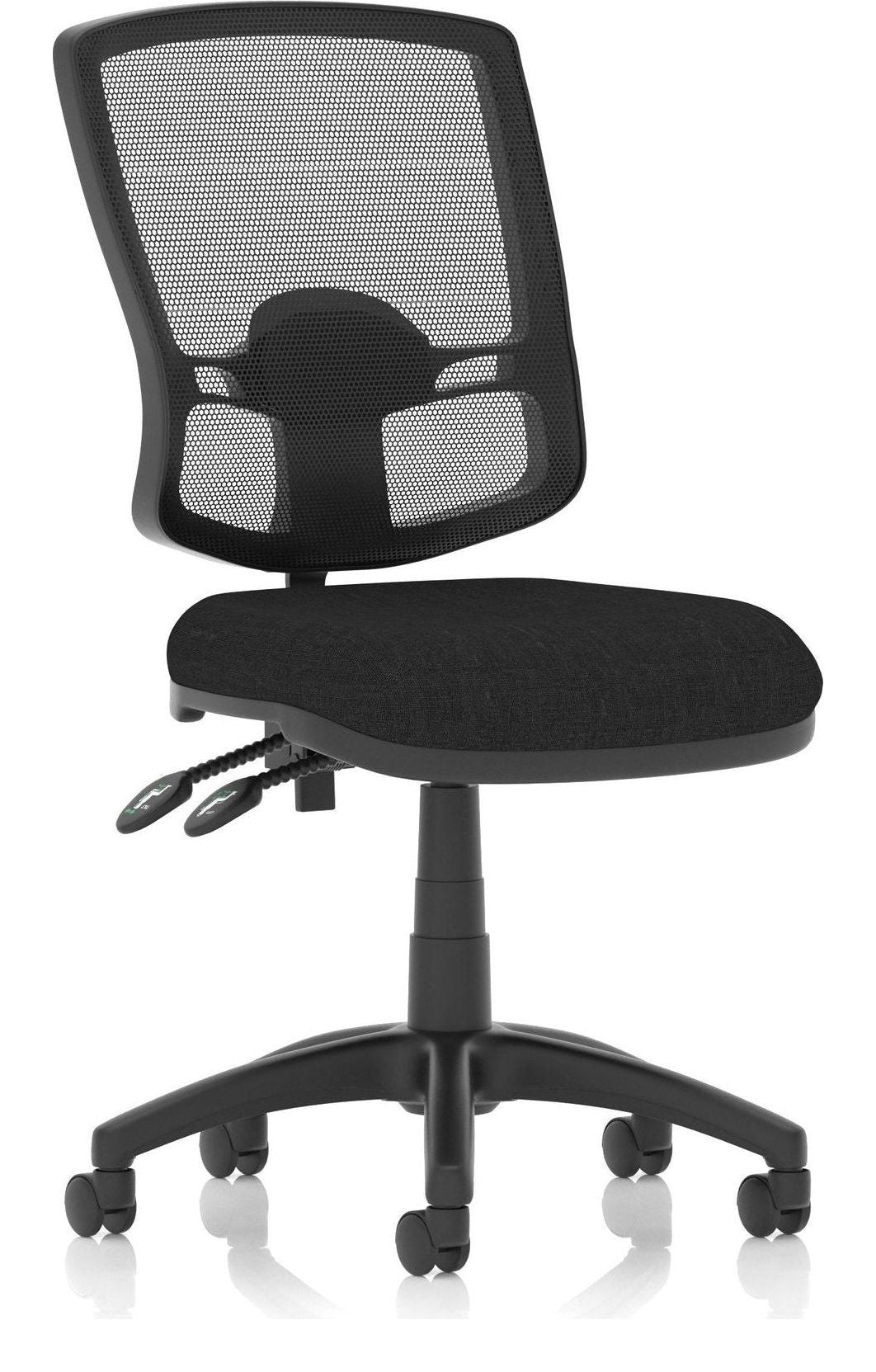 Eclipse Plus II Deluxe Mesh Back Task Operator Chair, black fabric, no draughtsman kit, no arms
