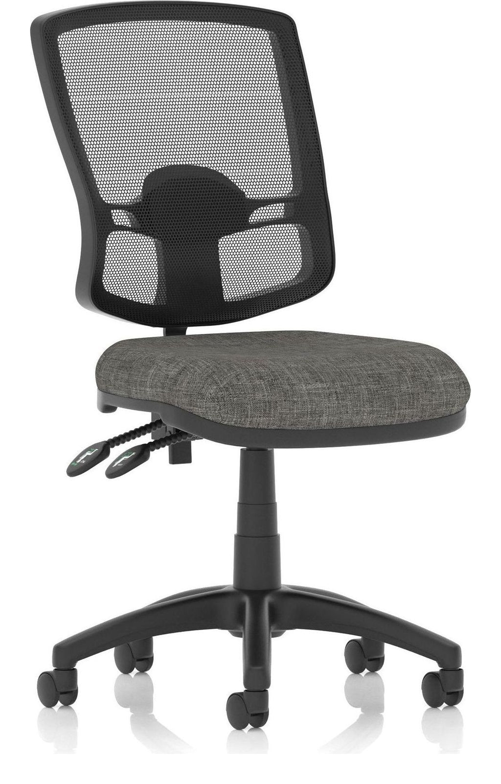 Eclipse Plus II Deluxe Mesh Back Task Operator Chair, charcoal fabric, no draughtsman kit, no arms