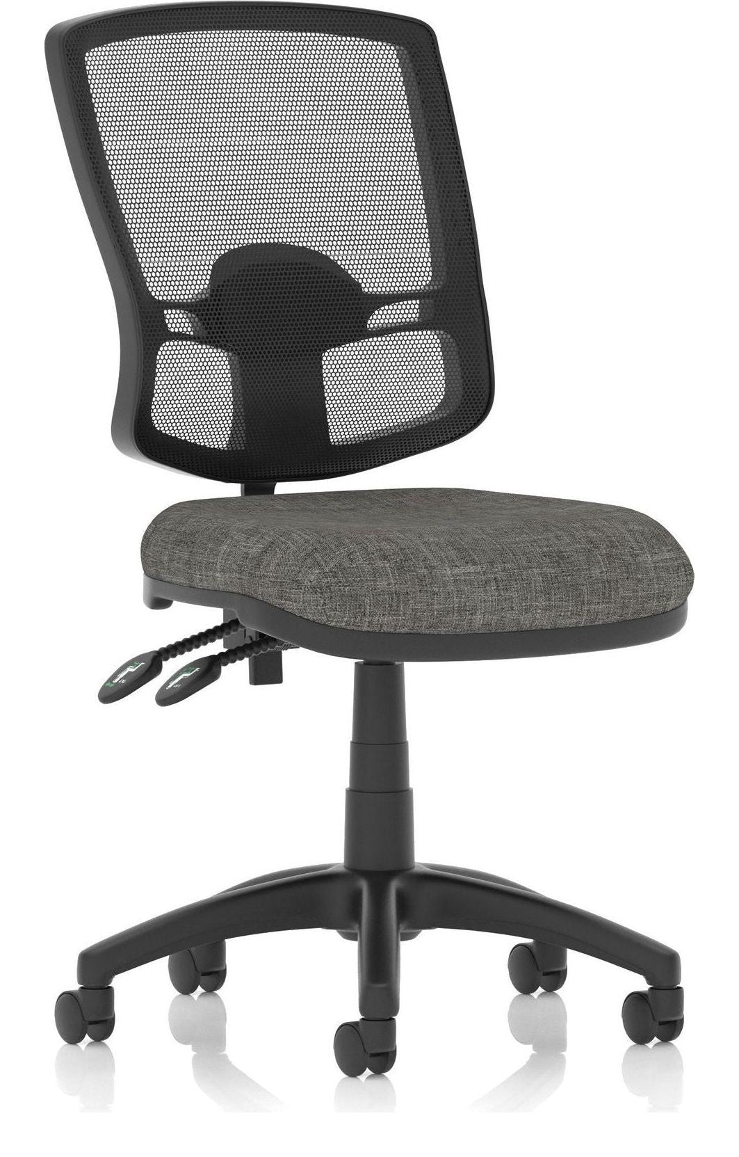 Eclipse Plus II Deluxe Mesh Back Task Operator Chair, charcoal fabric, no draughtsman kit, no arms