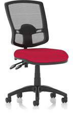 Eclipse Plus II Bespoke Deluxe Mesh Back Task Operator Chair, cherry, no arms, no draughtsman kit