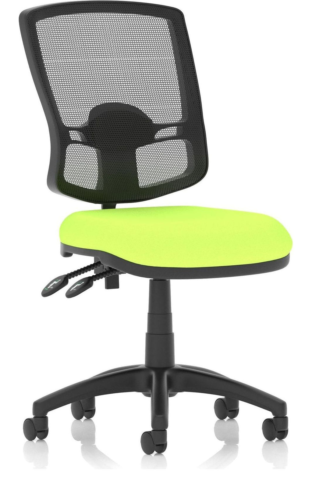 Eclipse Plus II Bespoke Deluxe Mesh Back Task Operator Chair, green, no arms, no draughtsman kit