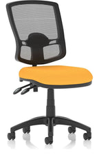 Eclipse Plus II Bespoke Deluxe Mesh Back Task Operator Chair, yellow, no arms, no draughtsman kit
