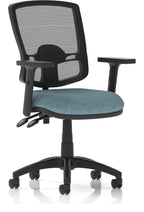 Eclipse Plus II Bespoke Deluxe Mesh Back Task Operator Chair, rivet quench, height adjustable arms, no draughtsman kit
