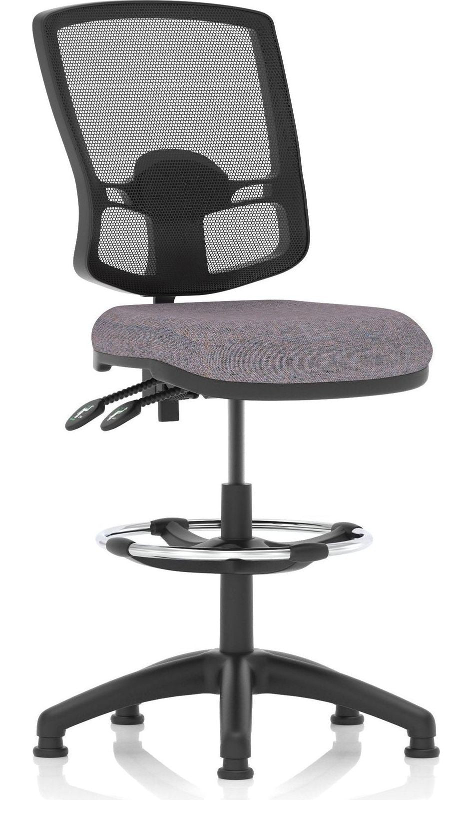 Eclipse Plus II Bespoke Deluxe Mesh Back Task Operator Chair, rivet fuse, no arms, with draughtsman kit