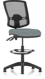 Eclipse Plus II Bespoke Deluxe Mesh Back Task Operator Chair, rivet tensile, no arms, with draughtsman kit