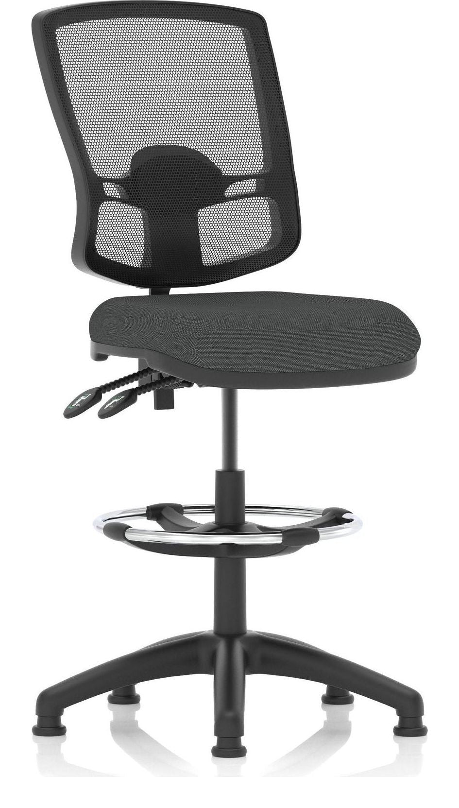 Eclipse Plus II Bespoke Deluxe Mesh Back Task Operator Chair, quest mussel, no arms, with draughtsman kit