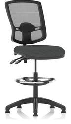 Eclipse Plus II Bespoke Deluxe Mesh Back Task Operator Chair, quest mussel, no arms, with draughtsman kit