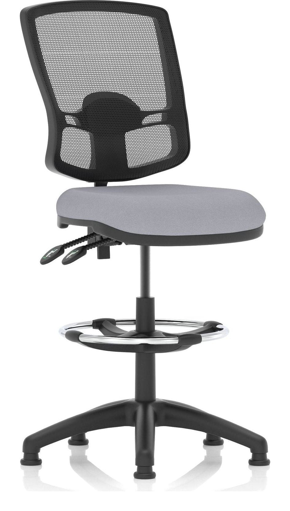 Eclipse Plus II Bespoke Deluxe Mesh Back Task Operator Chair, quest shell, no arms, with draughtsman kit