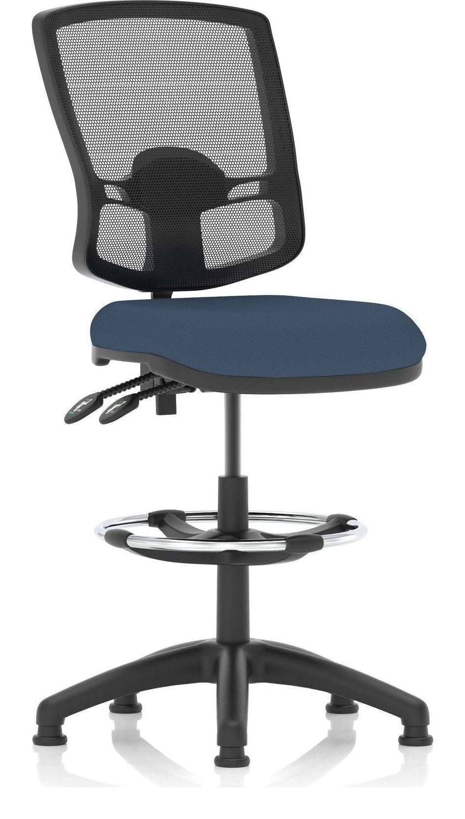 Eclipse Plus II Bespoke Deluxe Mesh Back Task Operator Chair, quest whelk, no arms, with draughtsman kit