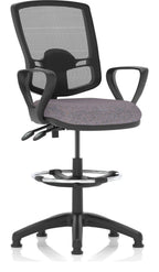 Eclipse Plus II Bespoke Deluxe Mesh Back Task Operator Chair, rivet fuse, loop arms, with draughtsman kit