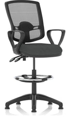 Eclipse Plus II Bespoke Deluxe Mesh Back Task Operator Chair, quest mussel, loop arms, with draughtsman kit