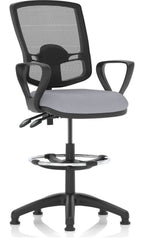 Eclipse Plus II Bespoke Deluxe Mesh Back Task Operator Chair, quest shell, loop arms, with draughtsman kit