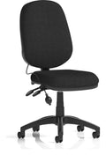 Eclipse Plus II Medium Back Task Operator Chair with Pump Lumbar, black, no arms