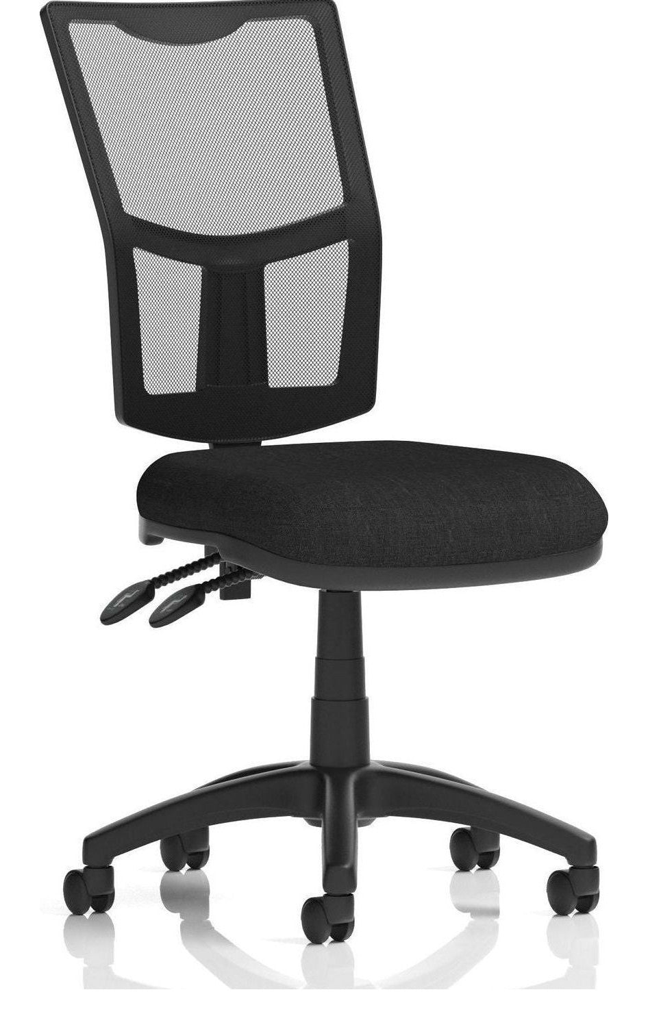 Eclipse Plus II Medium Mesh Back Task Operator Chair, black fabric, no draughtsman kit, no arms