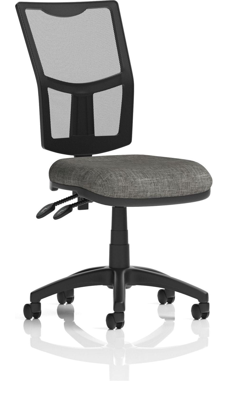 Eclipse Plus II Medium Mesh Back Task Operator Chair, charcoal fabric, no draughtsman kit, no arms