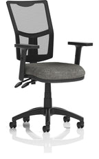Eclipse Plus II Medium Mesh Back Task Operator Chair, charcoal fabric, no draughtsman kit, height adjustable arms