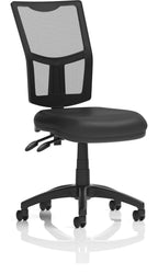 Eclipse Plus II Medium Mesh Back Task Operator Chair, black leather, no draughtsman kit, no arms