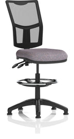 Eclipse Plus II Bespoke Medium Mesh Back Task Operator Chair, rivet fuse, no arms, with draughtsman kit