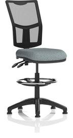 Eclipse Plus II Bespoke Medium Mesh Back Task Operator Chair, rivet tensile, no arms, with draughtsman kit
