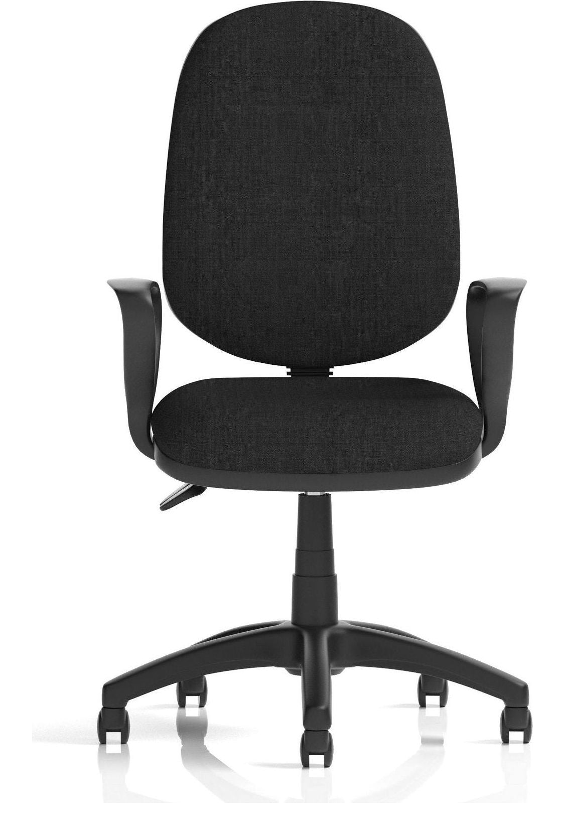 Eclipse Plus II Medium Back Fabric Task Operator Chair, black fabric, loop arms, another view 1