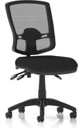 Eclipse Plus III Deluxe Medium Mesh Back Task Operator Chair, black fabric, no arms