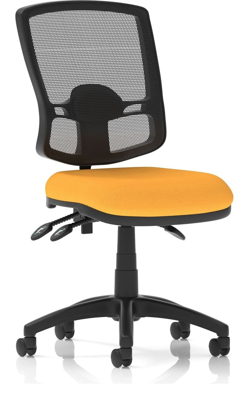 Eclipse Plus III Bespoke Deluxe Medium Mesh Back Task Operator Chair, yellow, no arms