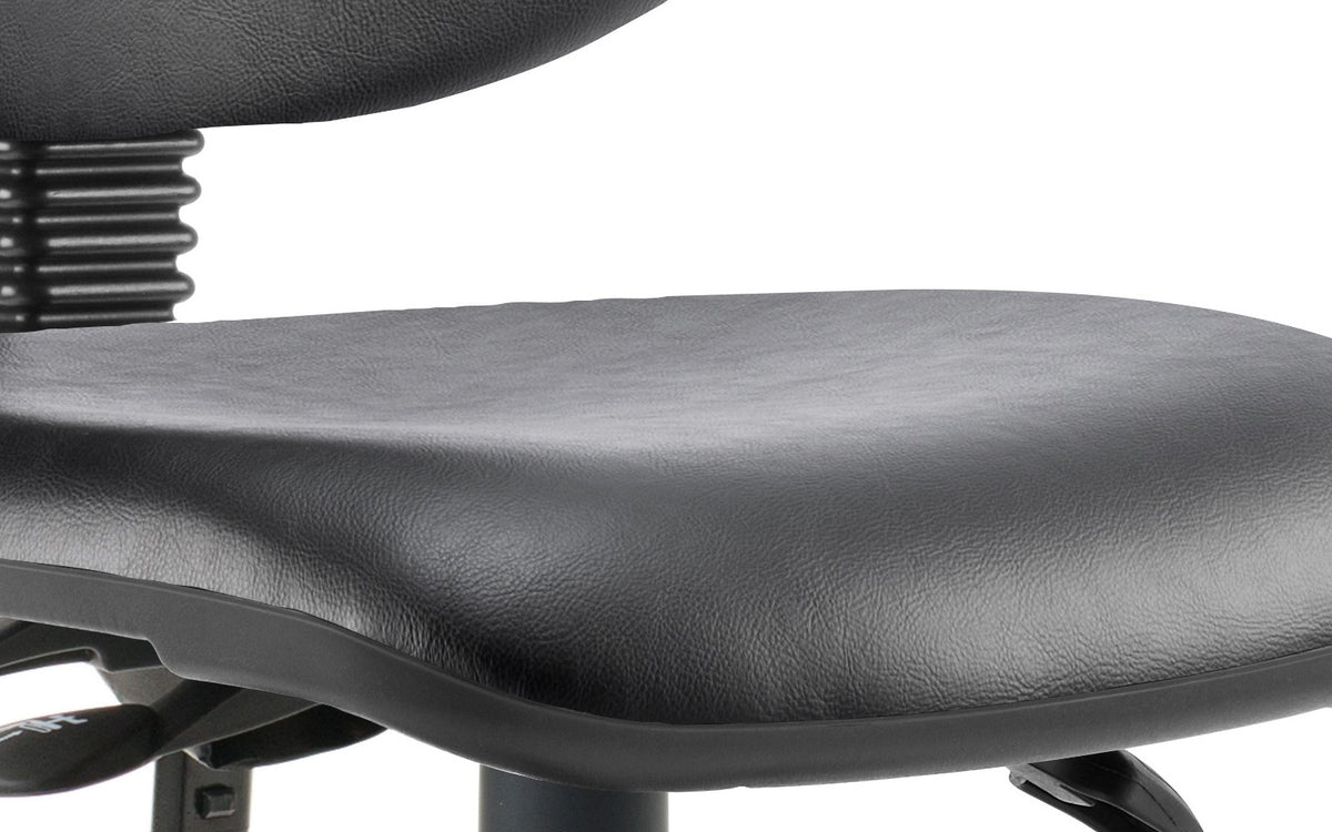 Eclipse Plus III Medium Back Leather Task Operator Chair, another view 2