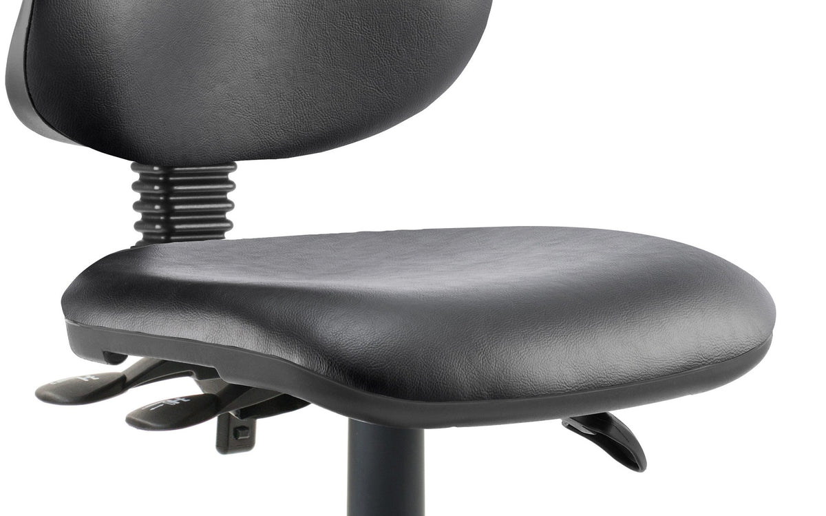 Eclipse Plus III Medium Back Leather Task Operator Chair, another view 1