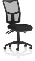 Eclipse Plus III Medium Mesh Back Task Operator Chair, black fabric, no arms