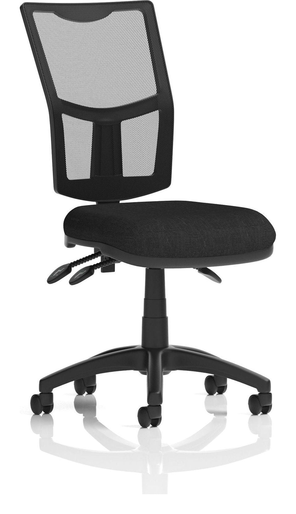 Eclipse Plus III Medium Mesh Back Task Operator Chair, black fabric, no arms