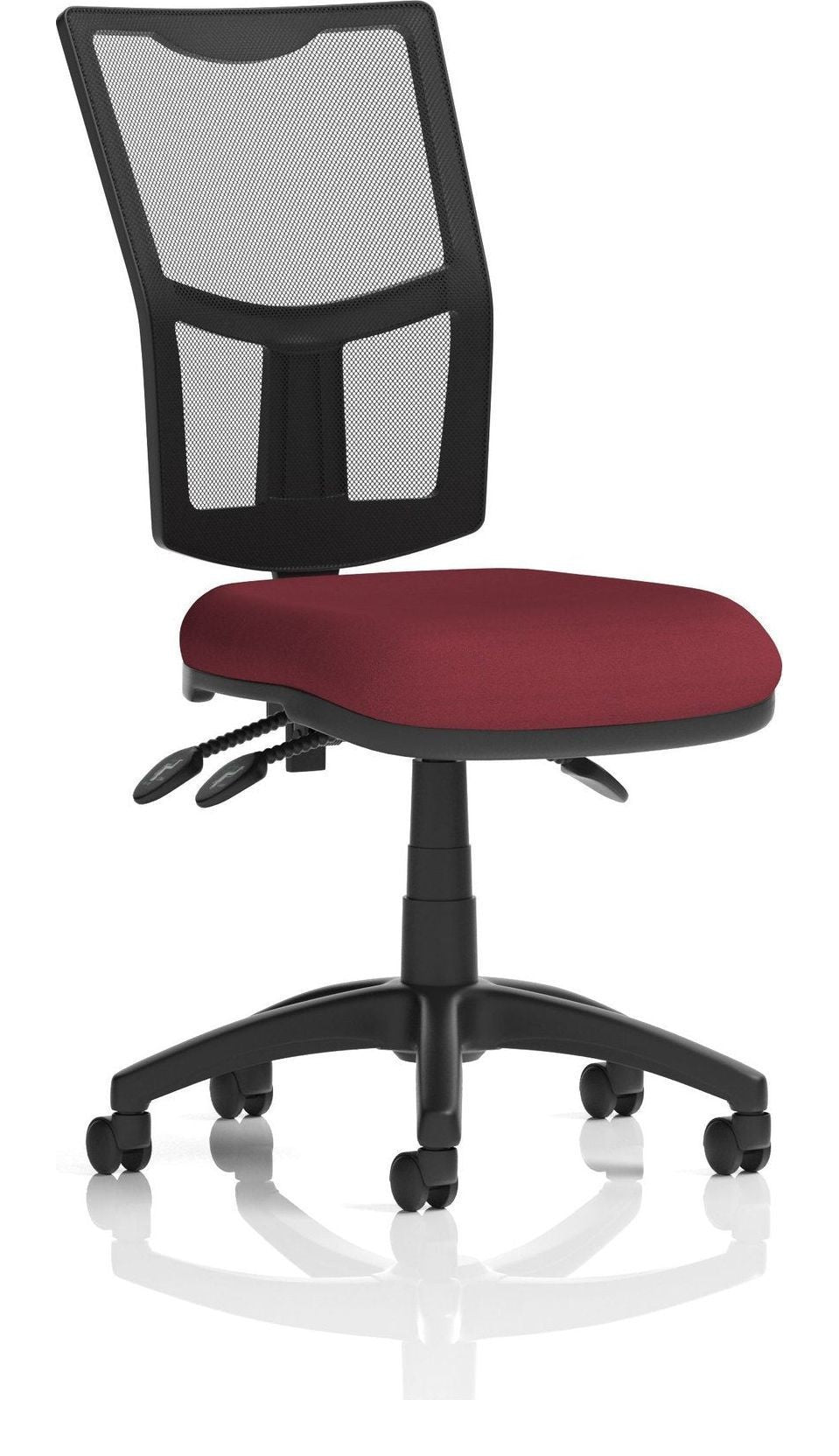 Eclipse Plus III Bespoke Medium Mesh Back Task Operator Chair, chilli, no arms