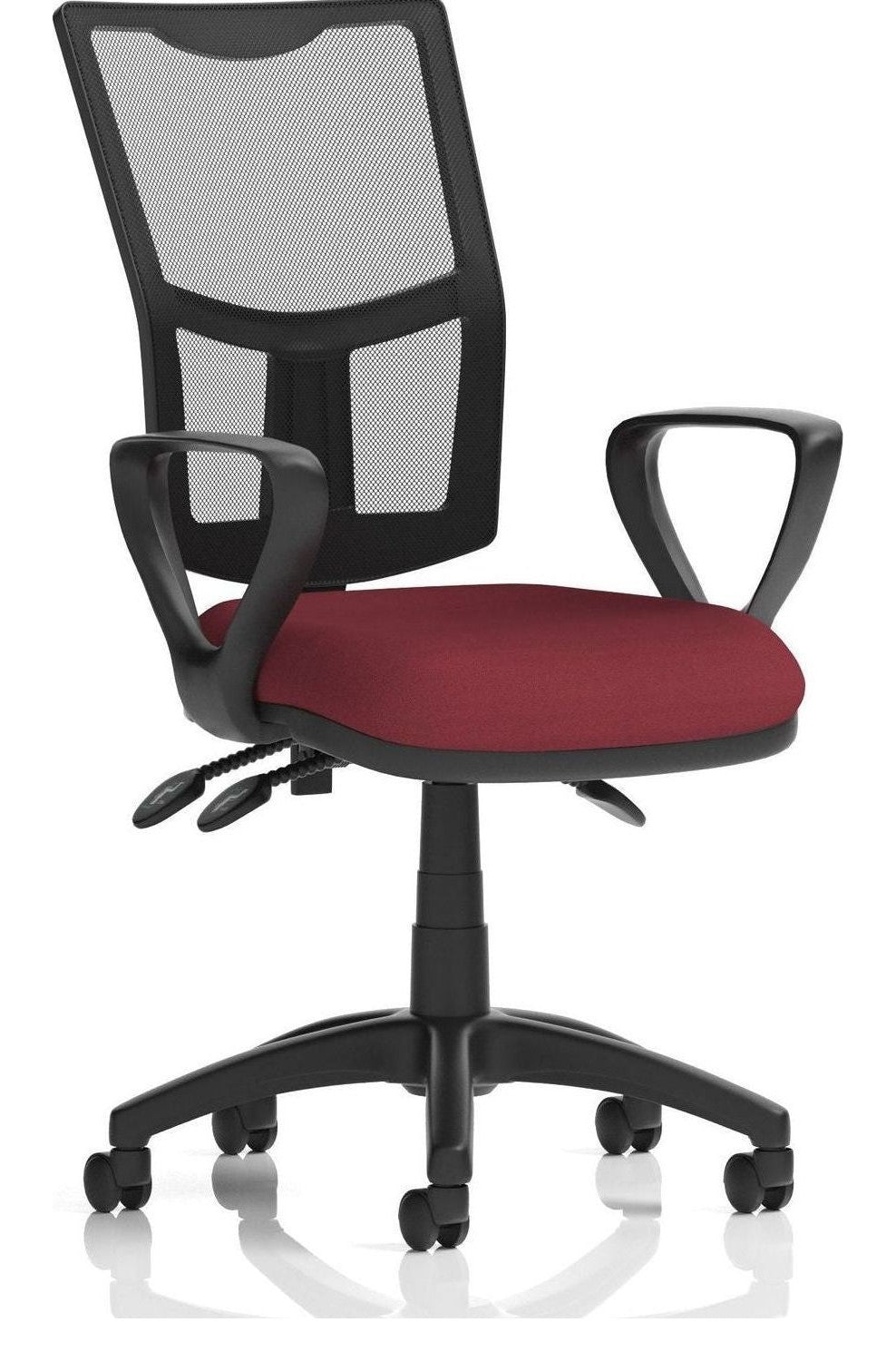 Eclipse Plus III Bespoke Medium Mesh Back Task Operator Chair, chilli, loop arms