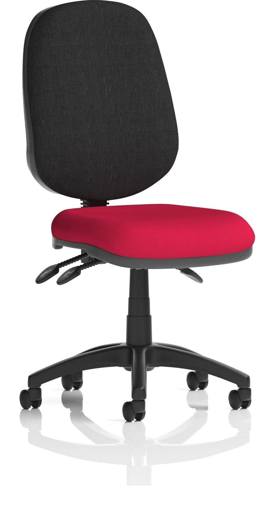 Eclipse Plus III Bespoke Medium Back Task Operator Chair, cherry, black back, no arms