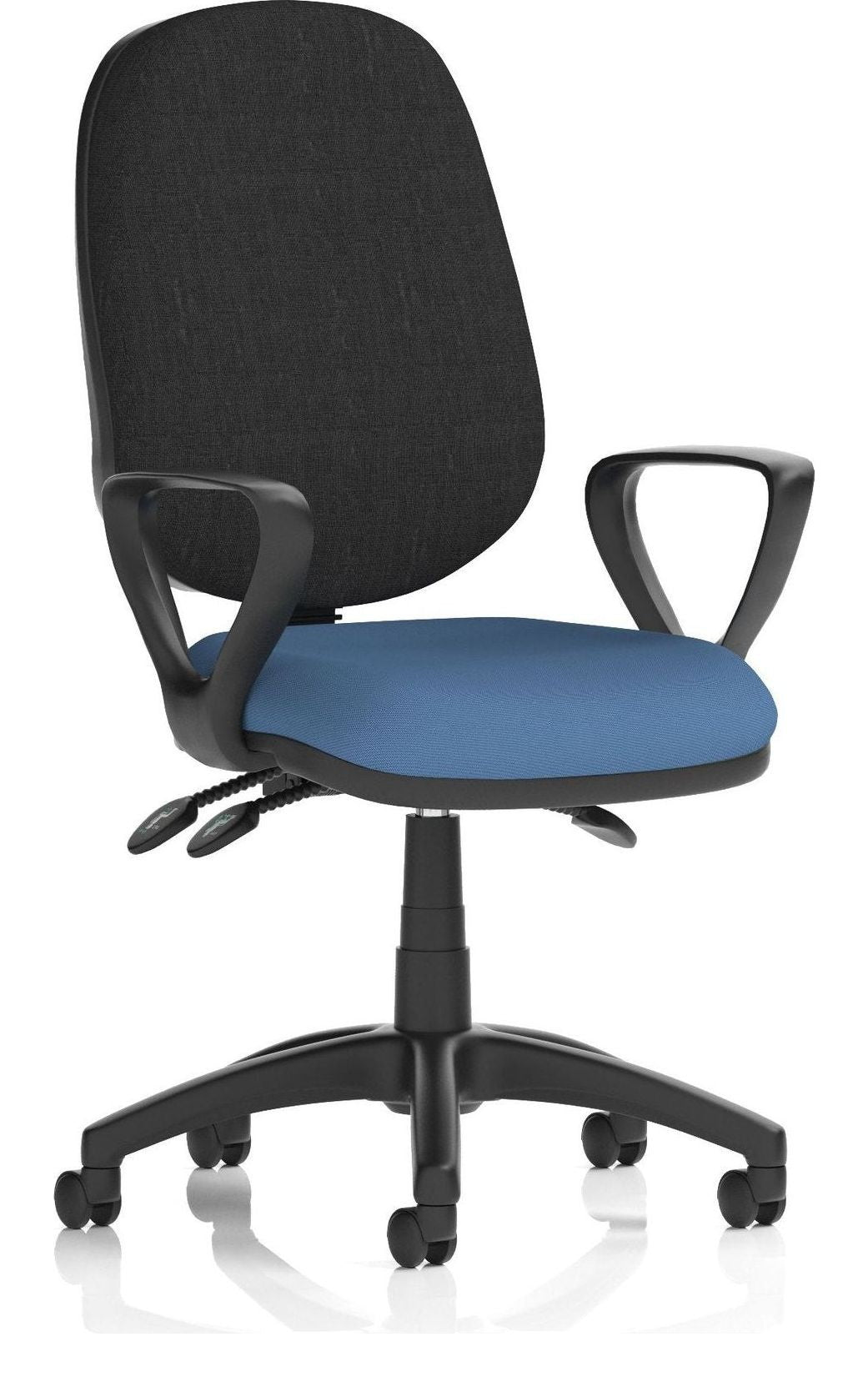 Eclipse Plus III Bespoke Medium Back Task Operator Chair, quest limpet, black back, loop arms