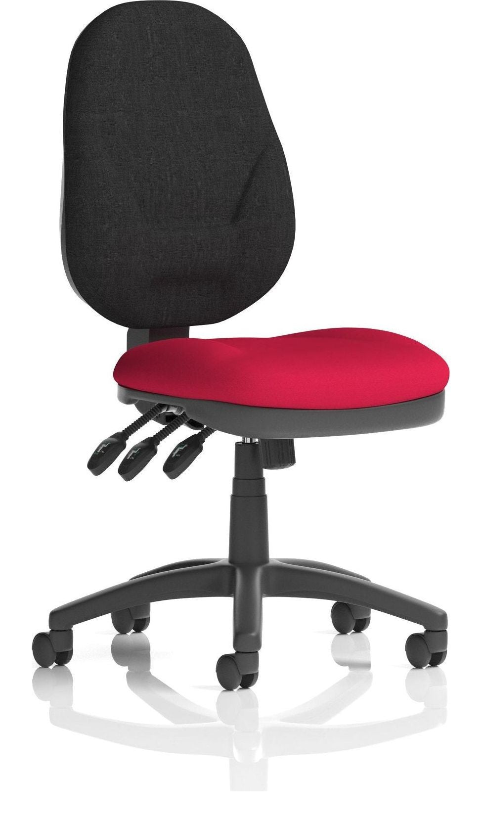 Eclipse Plus XL Bespoke High Back Task Operator Chair, cherry, black back, no arms