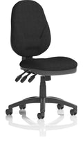 Eclipse Plus XL High Back Task Operator Chair, black fabric, no arms