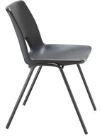 Economy Polypropylene Chair in black from the side