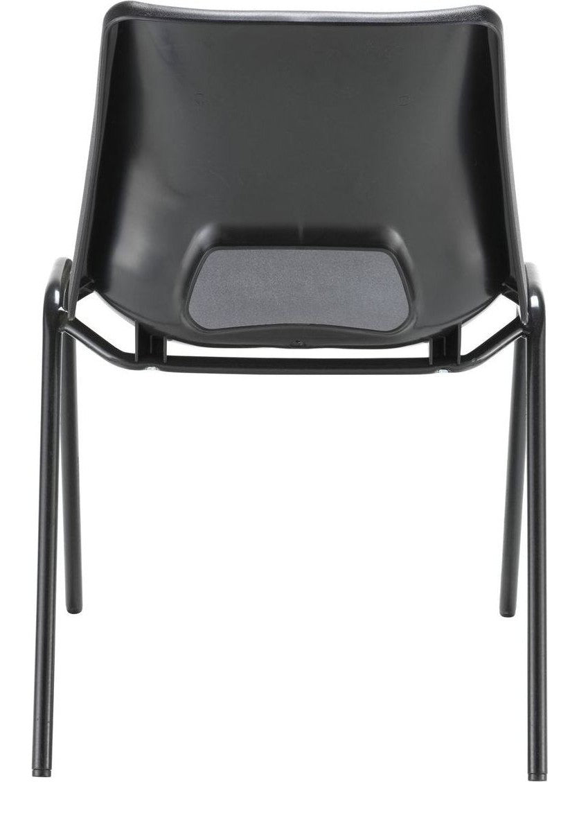 Economy Polypropylene Chair in black from the back
