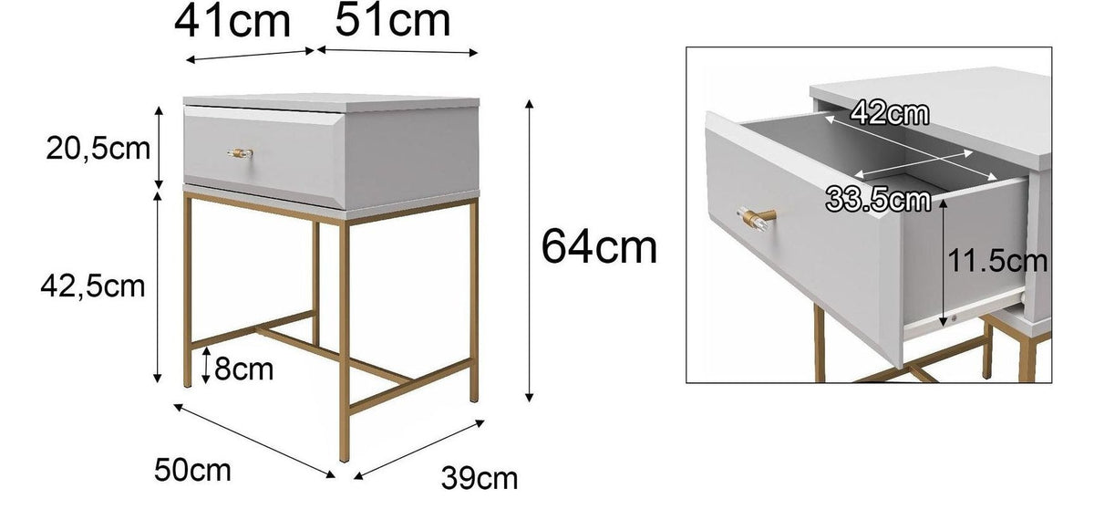 Effie Nightstand, view 3