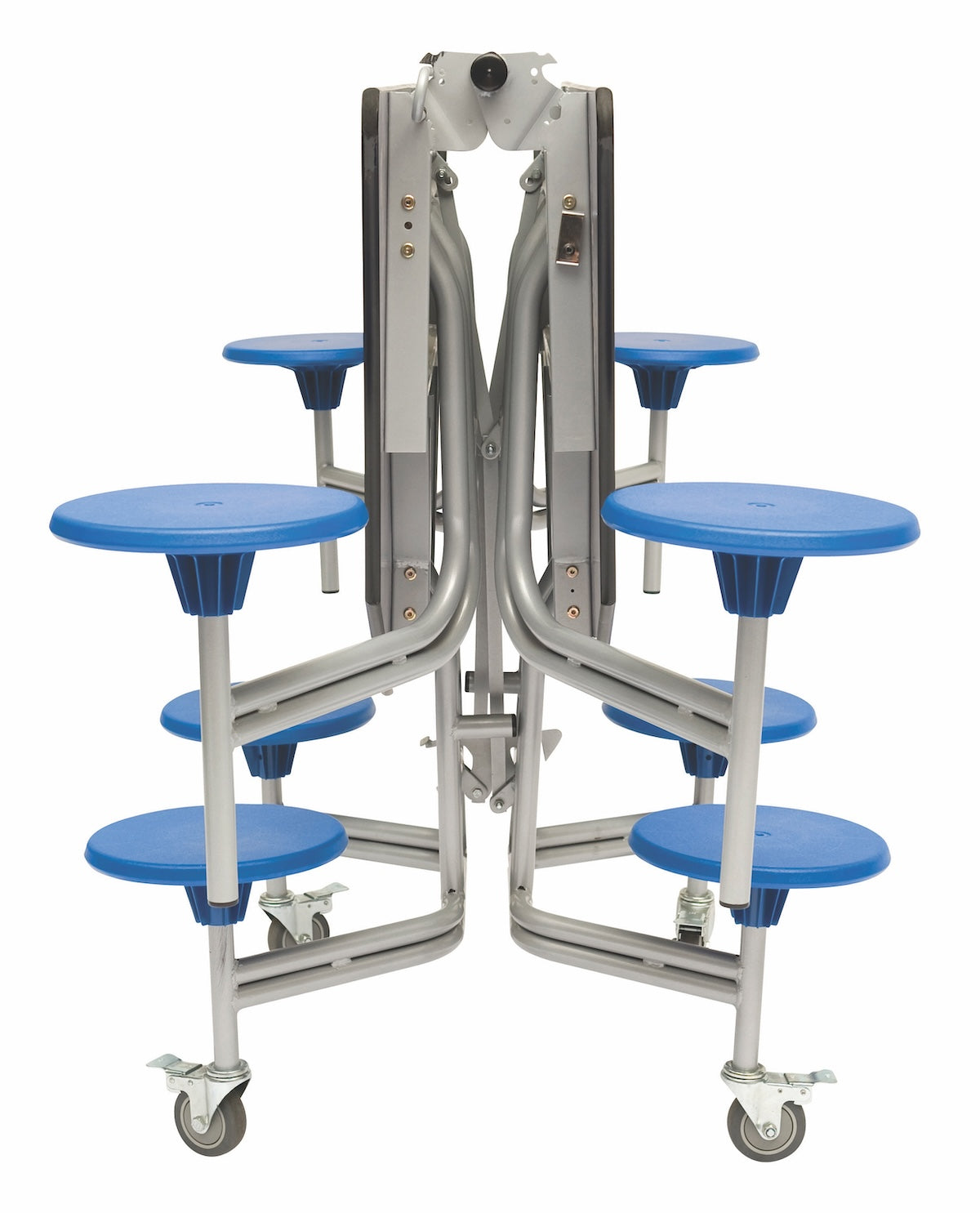 Eight Seat Round Mobile Folding Dining Table