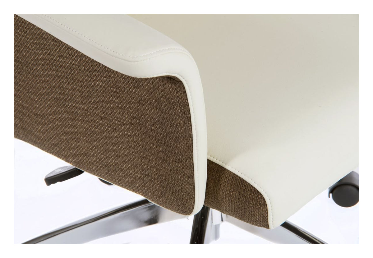 Elegance Medium Executive Chair in cream, view 3