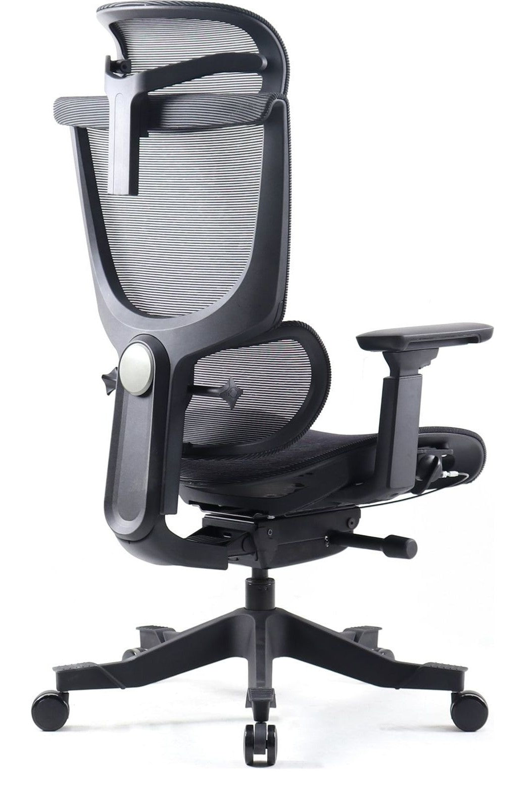 Elise Ergonomic Mesh Chair in black from the back