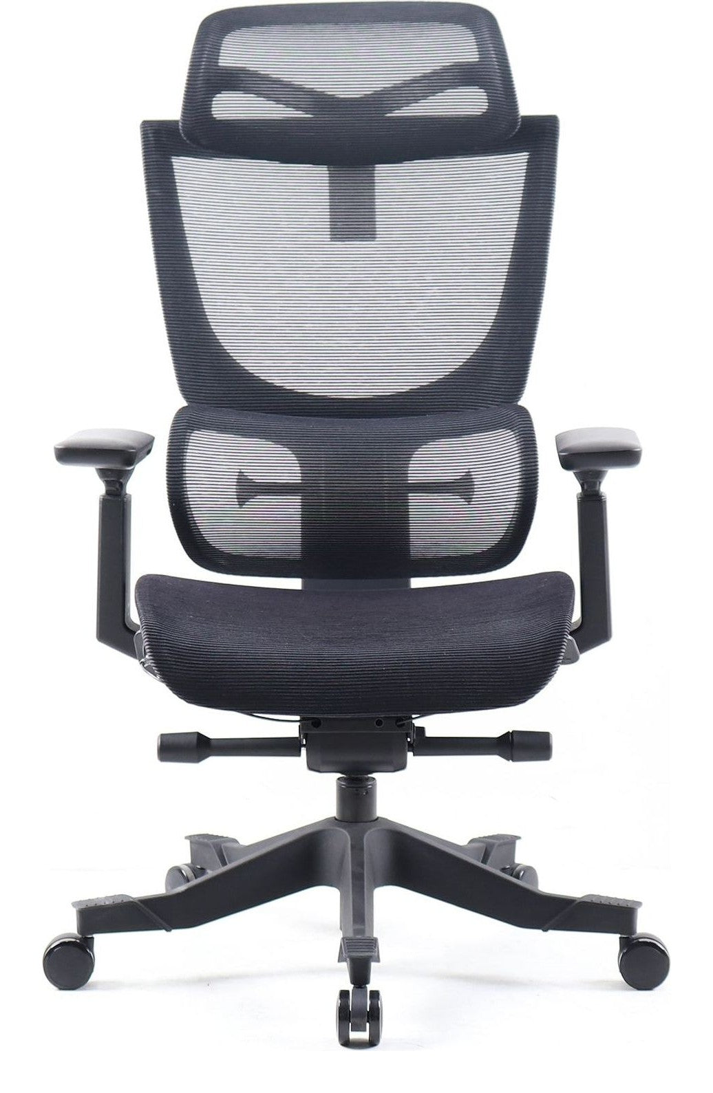 Elise Ergonomic Mesh Chair in black from the front