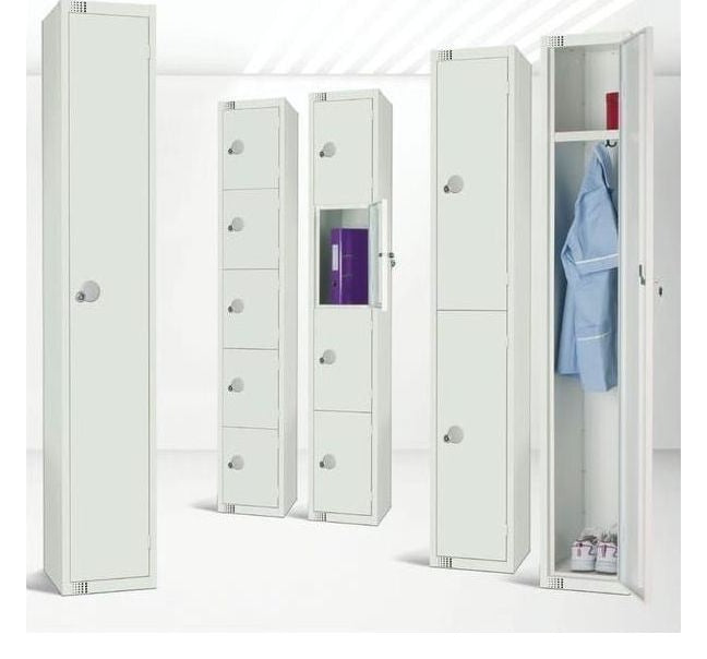 All White Steel Locker