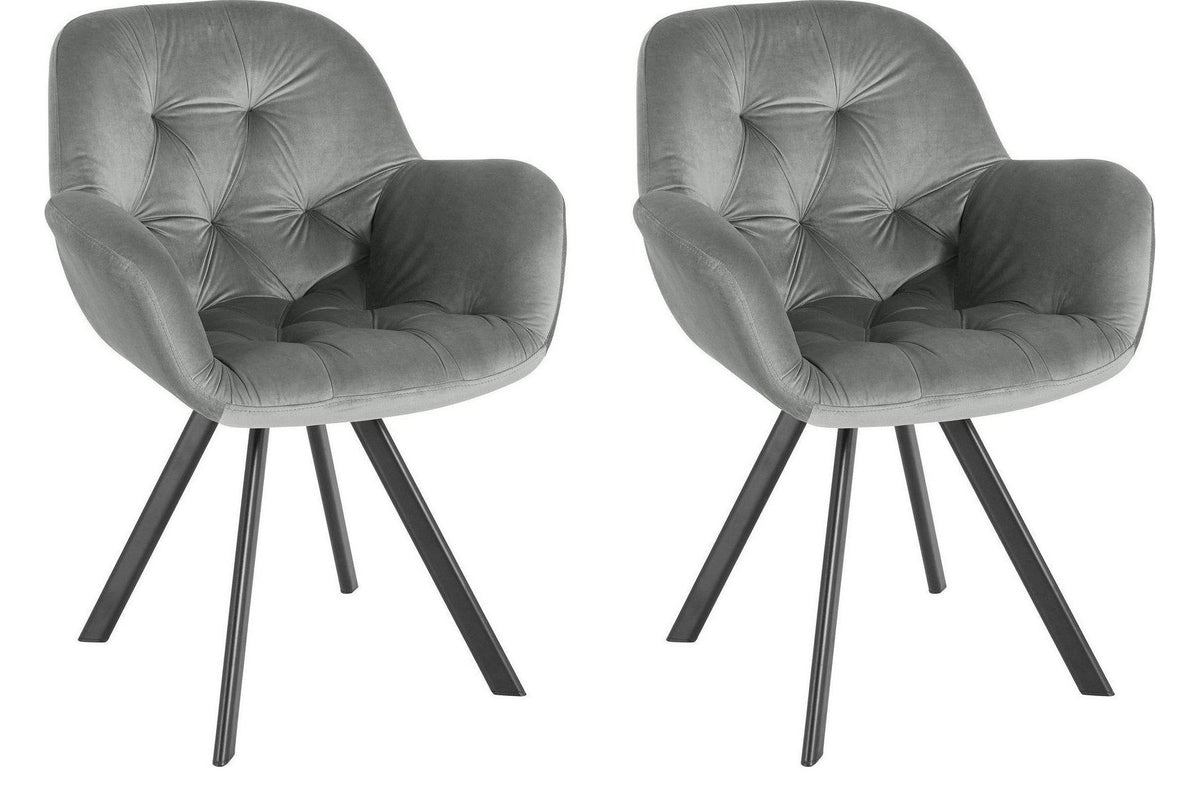 Elli Velvet Dining Armchair (Pack of 2)