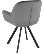 Elli Velvet Dining Armchair (Pack of 2), view 5
